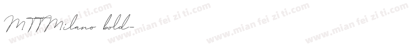 MTTMilano bold字体转换